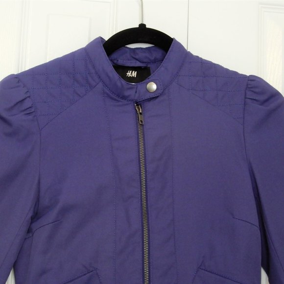 H&M Purple woman’s or junior’s Bomber Jacket in size 2 - Picture 3 of 14